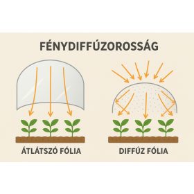   Sátorfólia 12m x 0,15mm x 40m 2 éves Fénydiffúzoros UV stabil